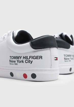 Tenis Lifestyle Blanco-Azul Navy-Rojo Tommy Hilfiger TH Dot City