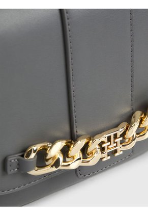Bolso Bolso Pequeño Con Solapa Y Cadena Mujer Gris Tommy Hilfiger