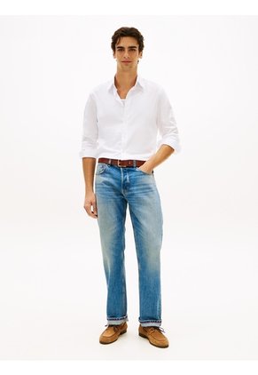Camisa Blanca Twill De Corte Regular Con Cuello Flexible Tommy Hilfiger