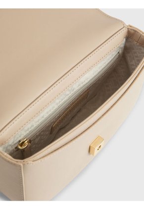 Bolso Bolso Pequeño Con Solapa Y Cadena Mujer Beige Tommy Hilfiger