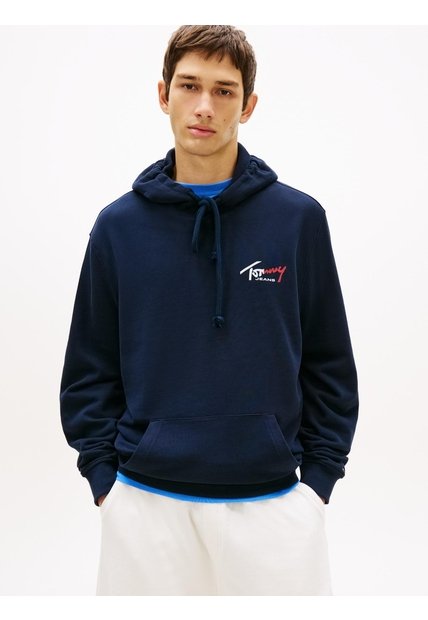 Buzo Multicolor Con Capota Y Logo Script Tommy Jeans