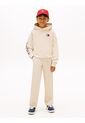 Hoodie Beige De Felpa Con Capota Y Logo Tommy Hilfiger de Tommy Hilfiger