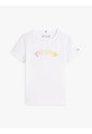 Camiseta Blanca Para Niña De Punto Con Logo Texturizado Tommy Hilfiger de Tommy Hilfiger