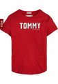 Camiseta Niña Essential De Algodón Orgánico Rojo Tommy Hilfiger de Tommy Hilfiger
