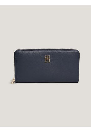 Billetera Blanca Essential Grande Con Cremallera Tommy Hilfiger