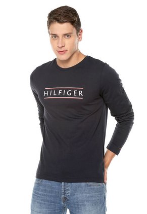 Camiseta Manga Larga Azul Navy Tommy Hilfiger