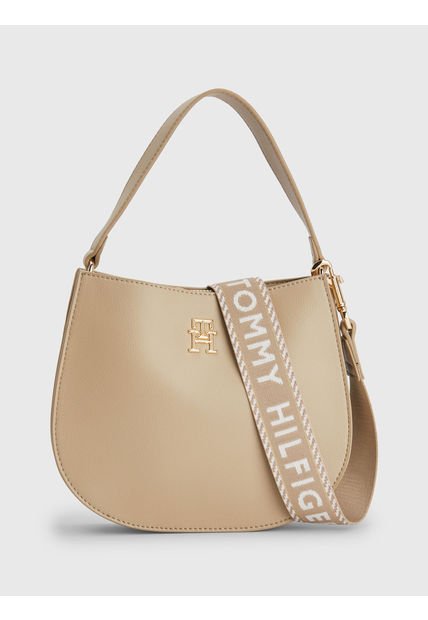 Bolso Pequeño Mediana Con Monograma Mujer Beige Tommy Hilfiger