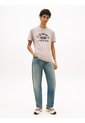 Camiseta Gris De Punto Con Cuello Redondo Tommy Jeans de Tommy Hilfiger