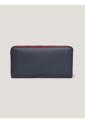Billetera Blanca Essential Grande Con Cremallera Tommy Hilfiger
