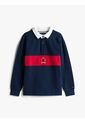 Polo Azul De Manga Larga Con Escudo TH Tommy Hilfiger de Tommy Hilfiger