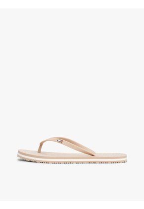 Sandalias Beige Con Logo Esmaltado Tommy Hilfiger