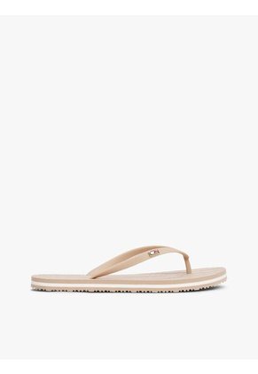 Sandalias Beige Con Logo Esmaltado Tommy Hilfiger