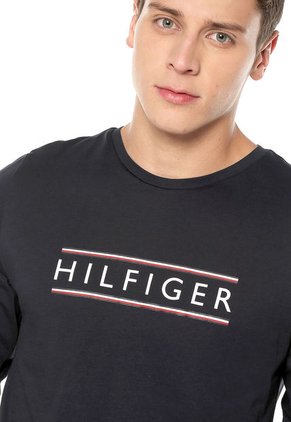 Camiseta Manga Larga Azul Navy Tommy Hilfiger