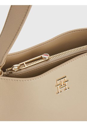 Bolso Pequeño Mediana Con Monograma Mujer Beige Tommy Hilfiger
