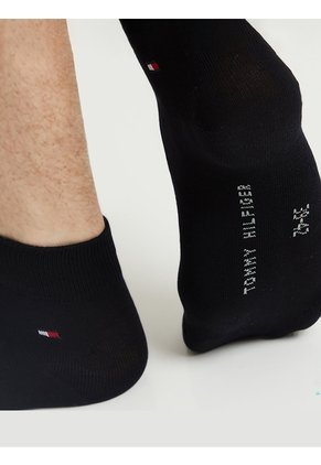 Pack Negro De Dos Pares De Medias Tobilleras Tommy Hilfiger