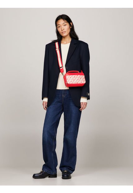 Bolso Bandolera Iconic Con Monogramas Th Tommy Hilfiger