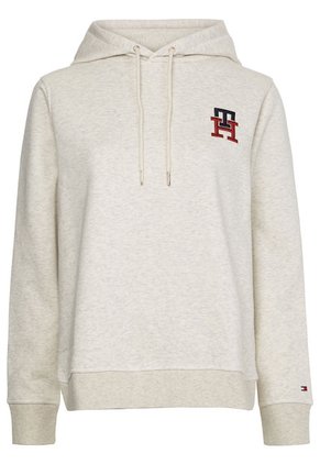 Saco Con Hoodie Y Monograma Th Mujer Gris Tommy Hilfiger