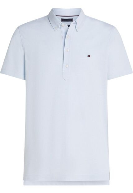 Polo Azul Popover De Corte Regular Tommy Hilfiger