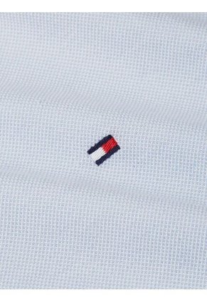 Polo Azul Popover De Corte Regular Tommy Hilfiger