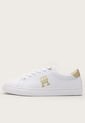 Tenis Lifestyle Blanco-Dorado Tommy Hilfiger Gold Crest de Tommy Hilfiger