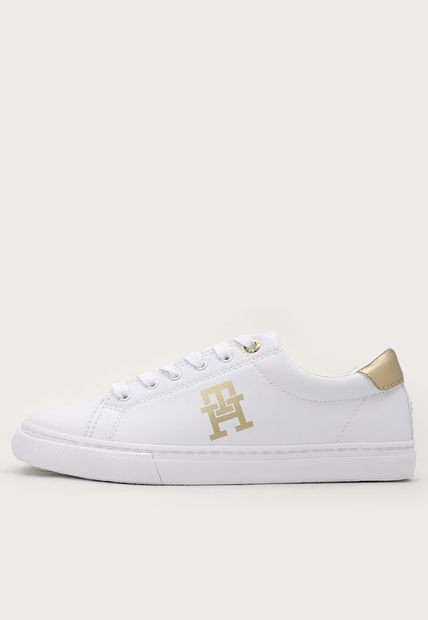 Tenis Lifestyle Blanco-Dorado Tommy Hilfiger Gold Crest