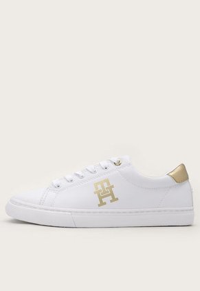 Tenis Lifestyle Blanco-Dorado Tommy Hilfiger Gold Crest