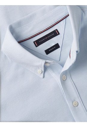 Polo Azul Popover De Corte Regular Tommy Hilfiger