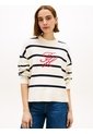 Saco Blanco Tejido Amplio De Punto Con Logo Bordado Tommy Hilfiger de Tommy Hilfiger