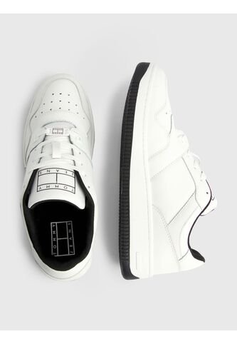 Tenis Retro Cuero Con Logo Mujer Blanco Tommy Hilfiger Tommy Hilfiger