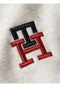 Saco Con Hoodie Y Monograma Th Mujer Gris Tommy Hilfiger de Tommy Hilfiger