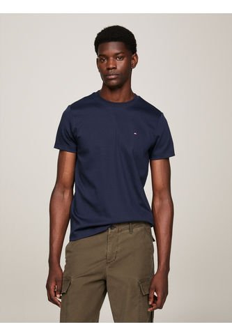 Camiseta Azul De Tejido Interlock Con Corte Slim Tommy Hilfiger Tommy Hilfiger