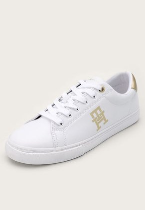 Tenis Lifestyle Blanco-Dorado Tommy Hilfiger Gold Crest