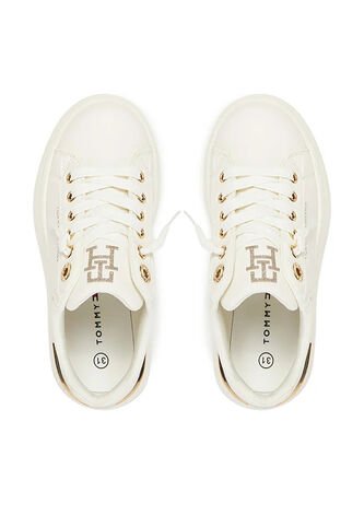 Tenis Blanco Bajas Casuales Con Cordones Tommy Hilfiger Tommy Hilfiger