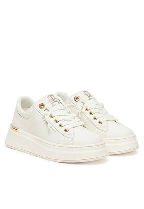 Tenis Blanco Bajas Casuales Con Cordones Tommy Hilfiger