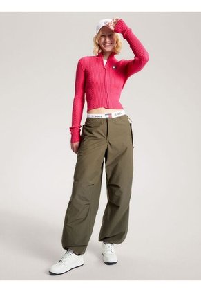 Tenis Retro Cuero Con Logo Mujer Blanco Tommy Hilfiger