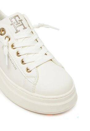 Tenis Blanco Bajas Casuales Con Cordones Tommy Hilfiger