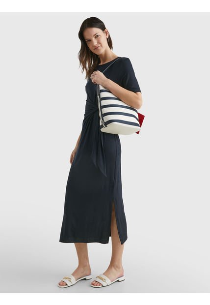 Bolso Bombonera Iconic De Rayas Marineras Mujer  Tommy Hilfiger