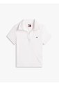 Polo Blanco Acanalado De Corte Slim Tommy Jeans de Tommy Hilfiger