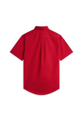 Camisa Roja Flex Poplin Solid De Manga Corta Tommy Hilfiger