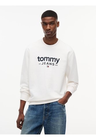 Saco Blanco De Cuello Redondo Con Logo Estampado En El Pecho Tommy Jeans Tommy Hilfiger