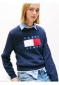 Saco Multicolor Amplio Ribeteado Con Logo En Intarsia Tommy Jeans de Tommy Hilfiger