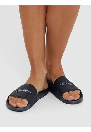 Sandalias Para Piscina Mujer Negro Tommy Hilfiger Mujer Negro Tommy Hilfiger