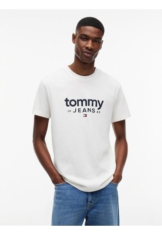 Camiseta Blanca De Corte Slim Con Logo Estampado Gráfico Tommy Jeans Tommy Hilfiger