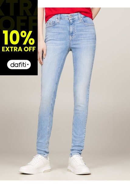 Jeans Azul Nora Ceñidos De Talle Medio Tommy Jeans