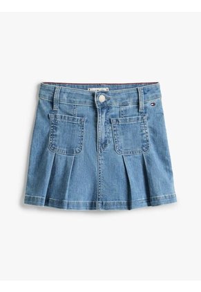 Minifalda Multicolor Chaqueta Jeans Plisada Tommy Hilfiger