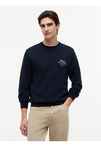 Saco Azul De Cuello Redondo Con Logo Script Tommy Hilfiger Tommy Hilfiger