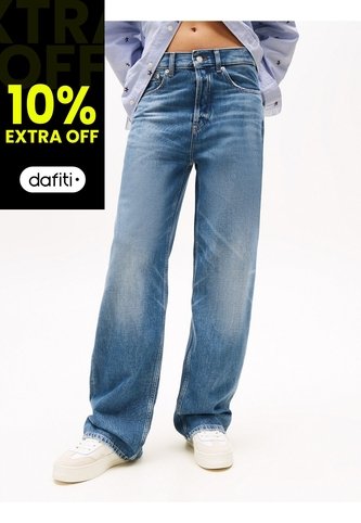 Jeans Azul Tommy Girl Amplios De Talle Bajo Tommy Jeans Tommy Hilfiger
