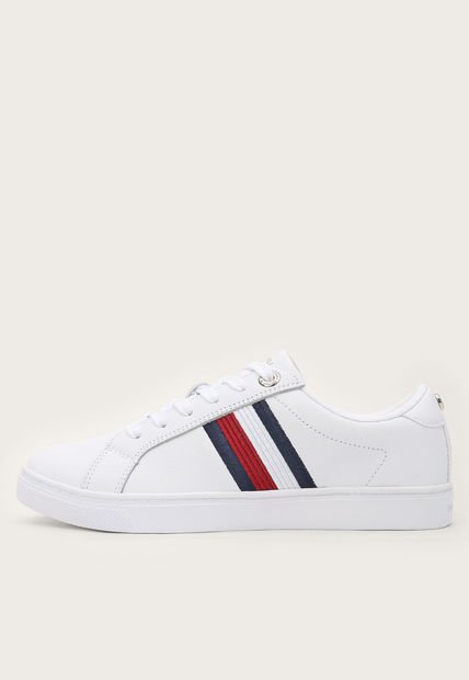 Tenis Lifestyle Blanco-Rojo-Azul Navy Tommy Hilfiger Essential Stripes