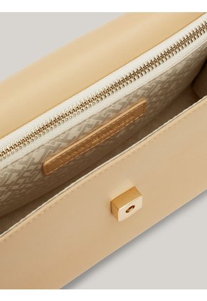 Bolso Beige De Hombro Pequeño Con Monotipo Hilfiger Tommy Hilfiger