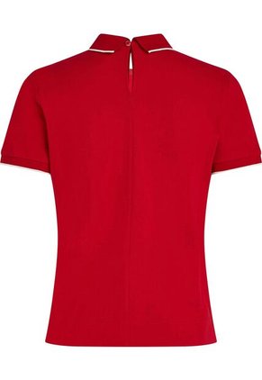 Polo Rojo De Corte Regular Con Logo Script Tommy Hilfiger